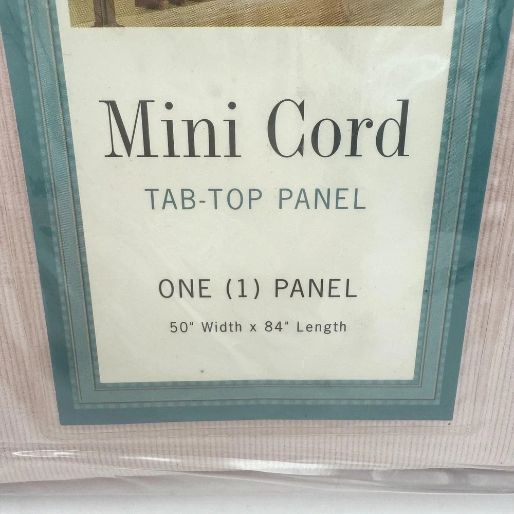 Wamsutta Pink Corduroy Tab Top Curtain Panels 50x84 100% Cotton Set‎ 2 Nursery
